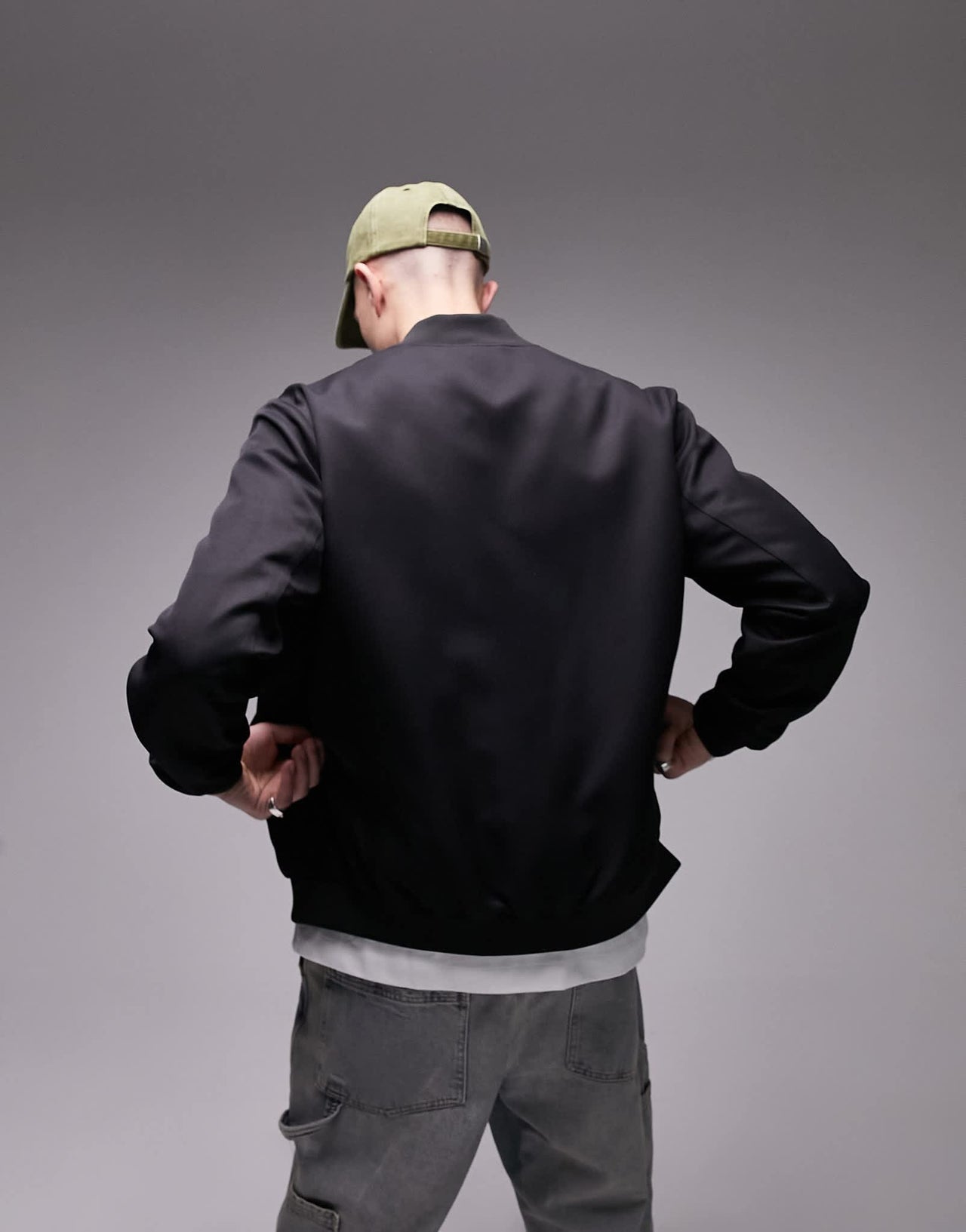 Topman lightweight bomber in black