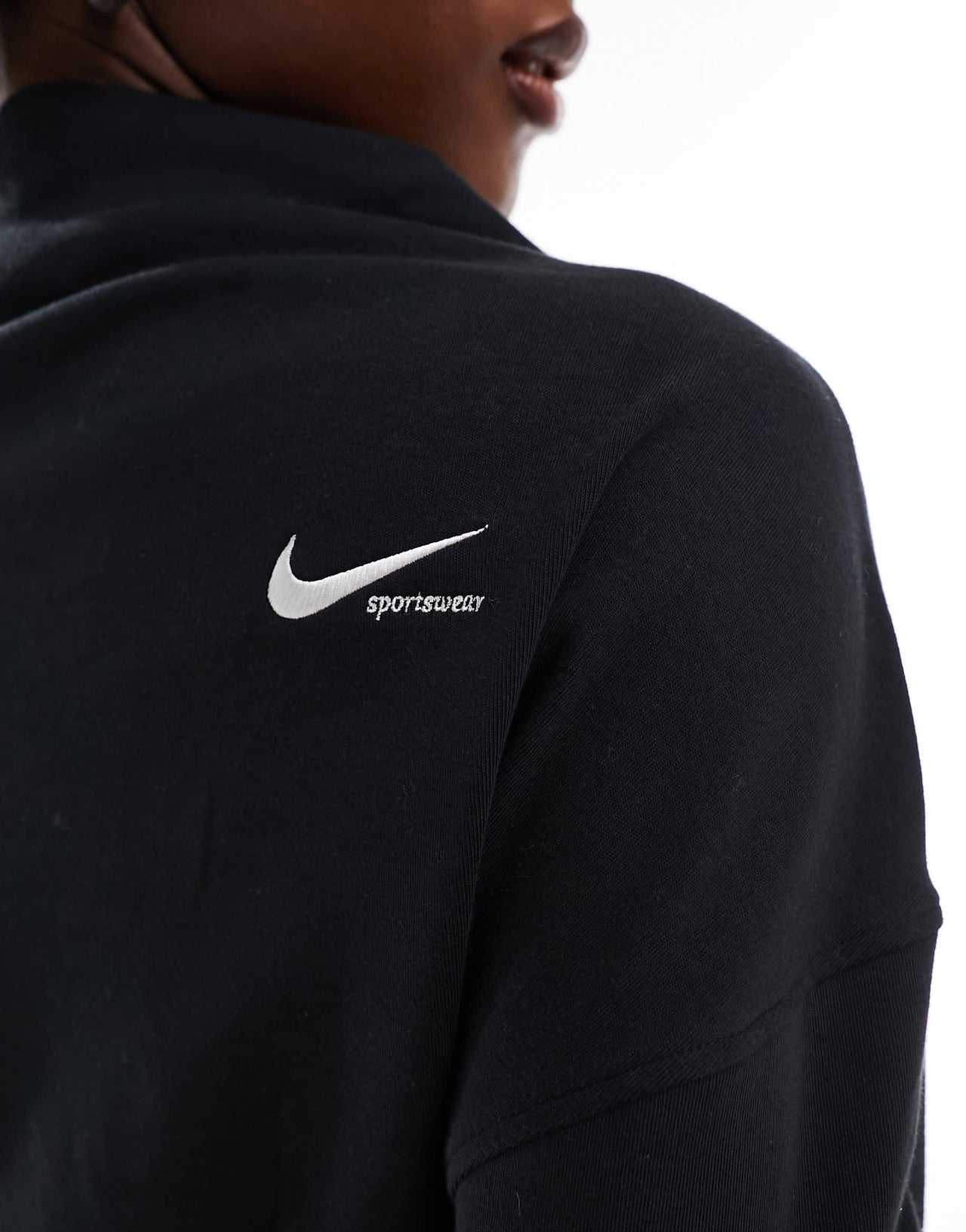 Nike Sportswear Collection mock neck long sleeve t-shirt in black