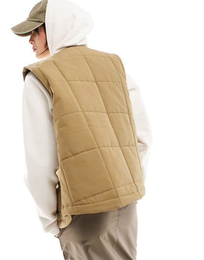 Jordan woven gilet in brown