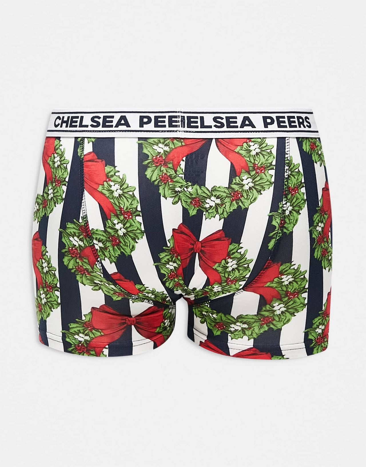 Chelsea Peers 3 pack christmas fairisle boxers in navy red and white