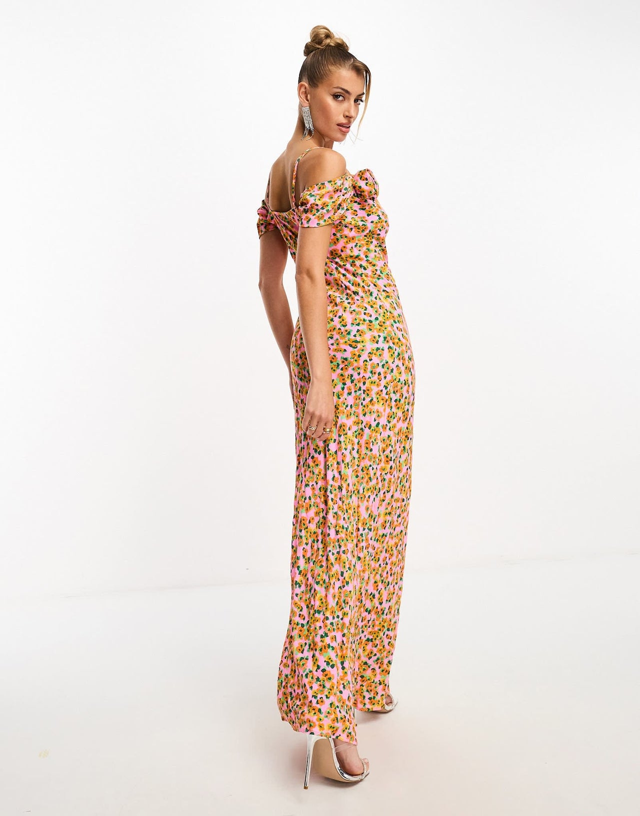 AFRM Vera ditsy print maxi dress in pink