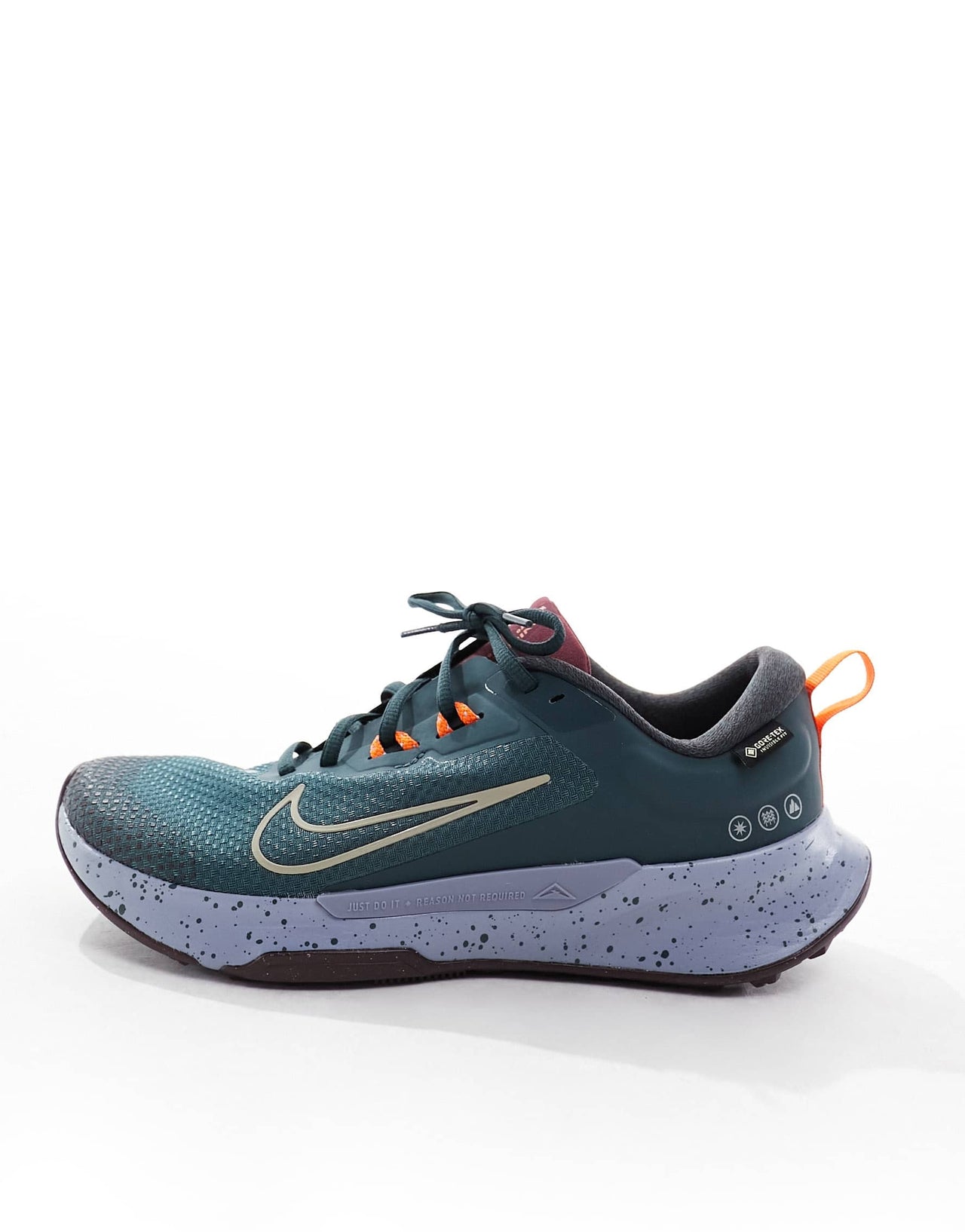 Nike Running Juniper Trail 2 trainers in deep green and maroon