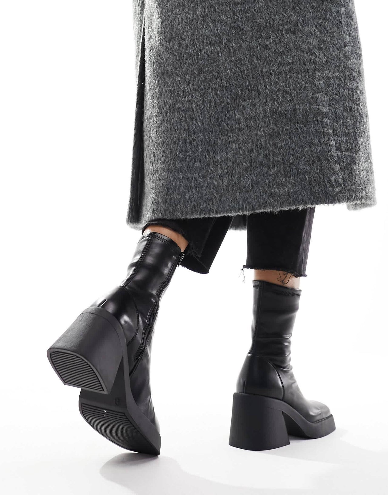 ASOS DESIGN Radiate mid-heel boots in black