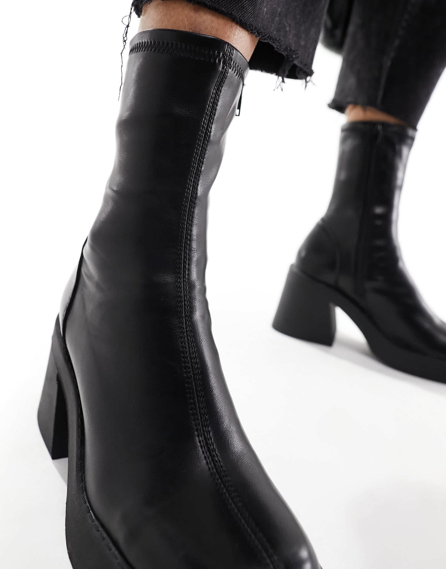 ASOS DESIGN Radiate mid-heel boots in black