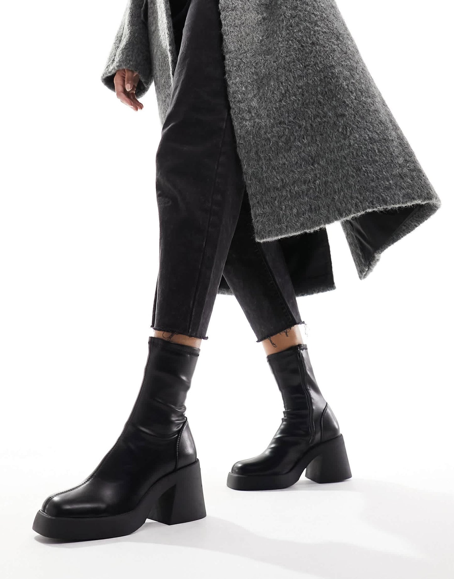 ASOS DESIGN Radiate mid-heel boots in black