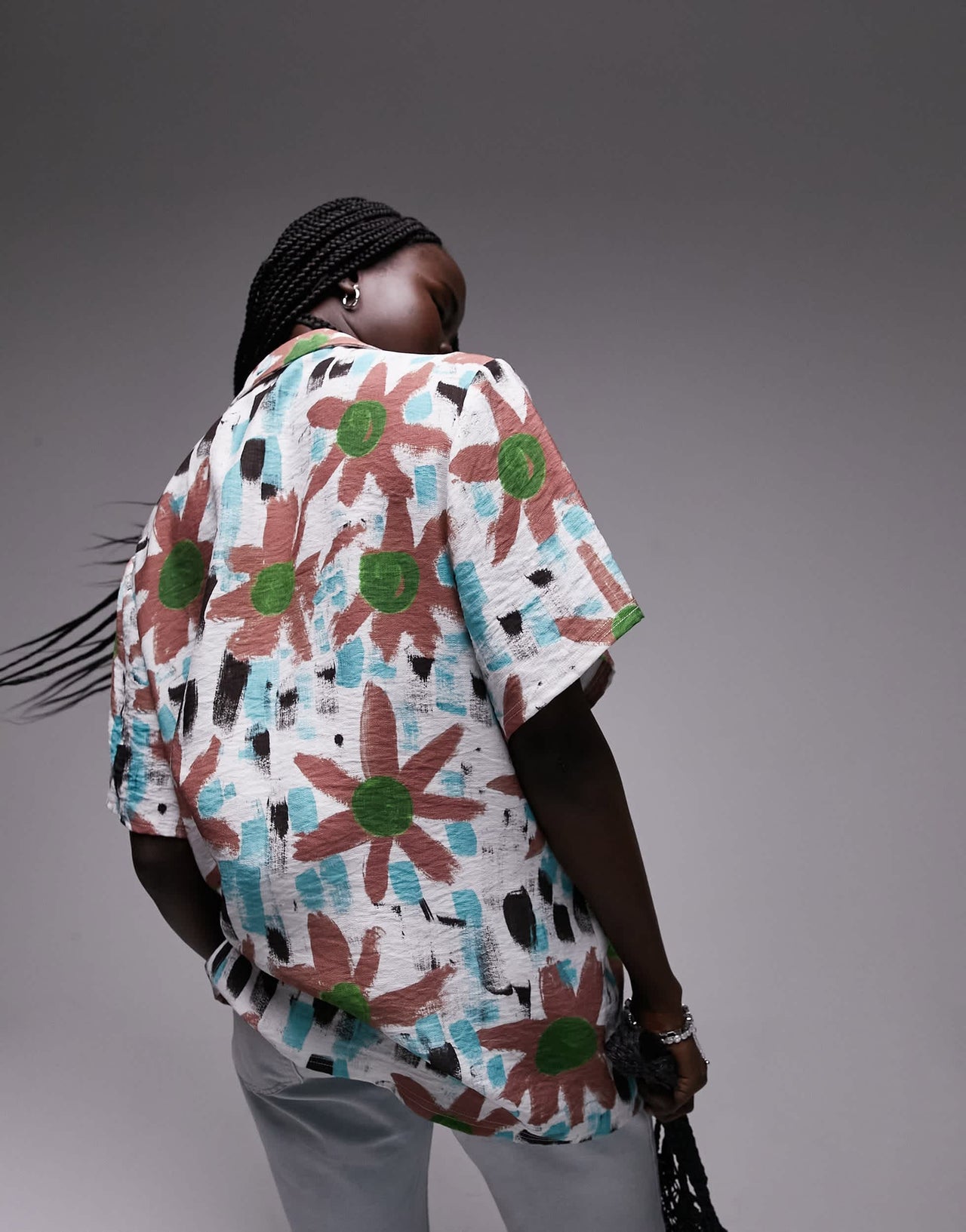 Topshop co-ord printed resort shirt in multi