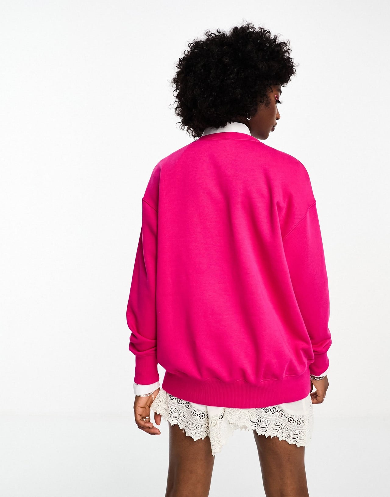 Nike Phoenix Fleece oversized sweatshirts in pink