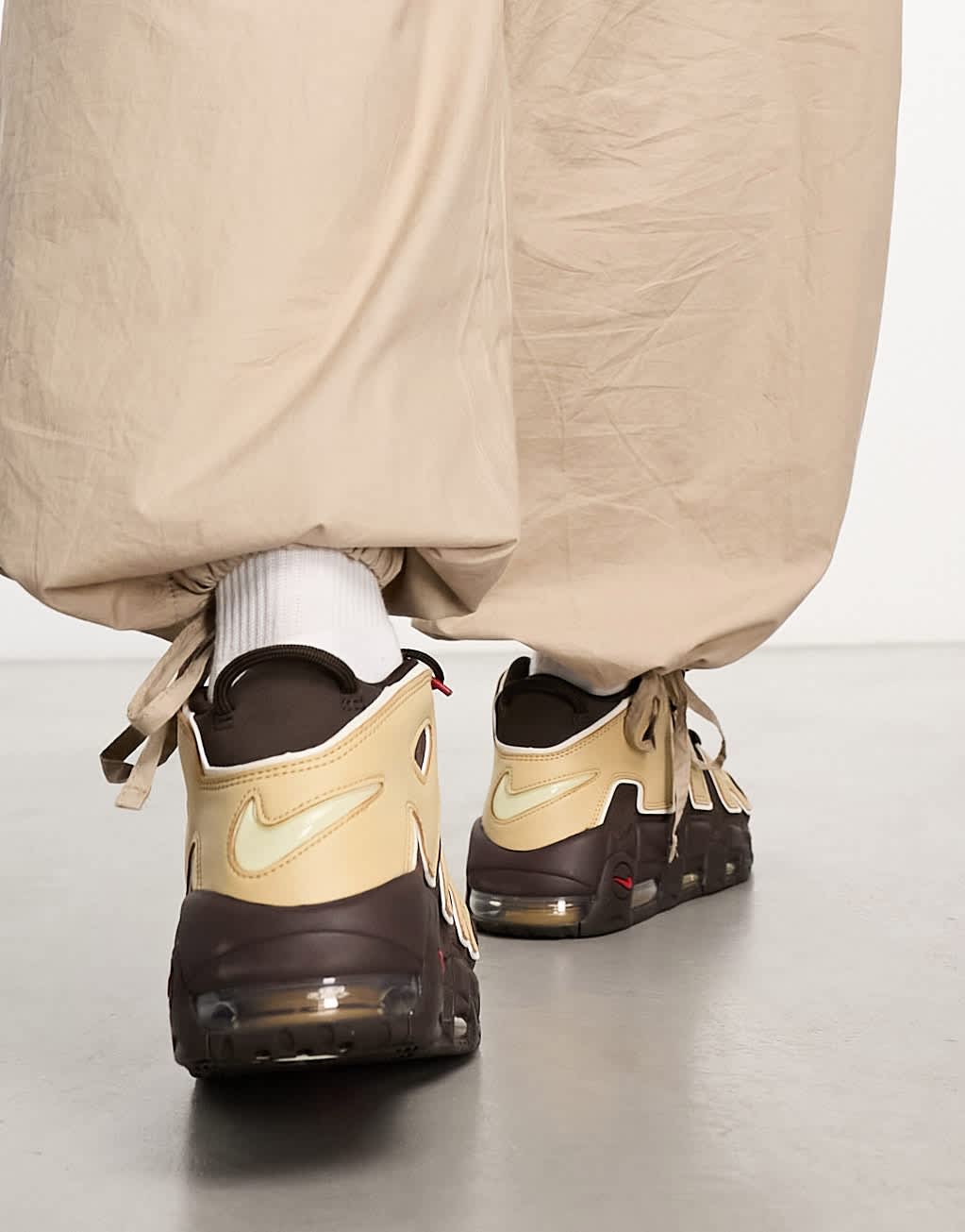 Nike Air More Uptempo '96 trainers in brown and sesame