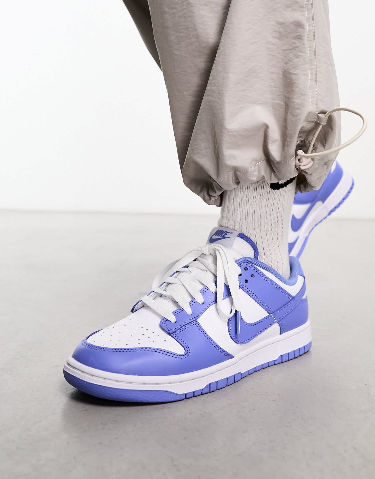 Nike Dunk Low Retro trainers in white and blue