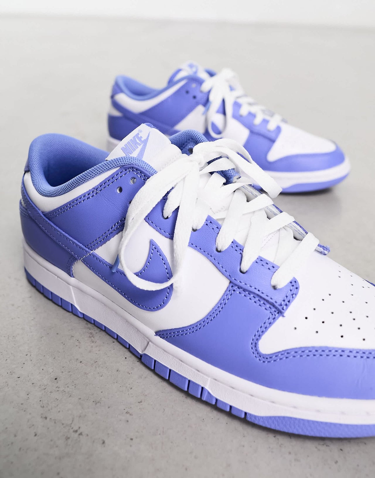 Nike Dunk Low Retro trainers in white and blue