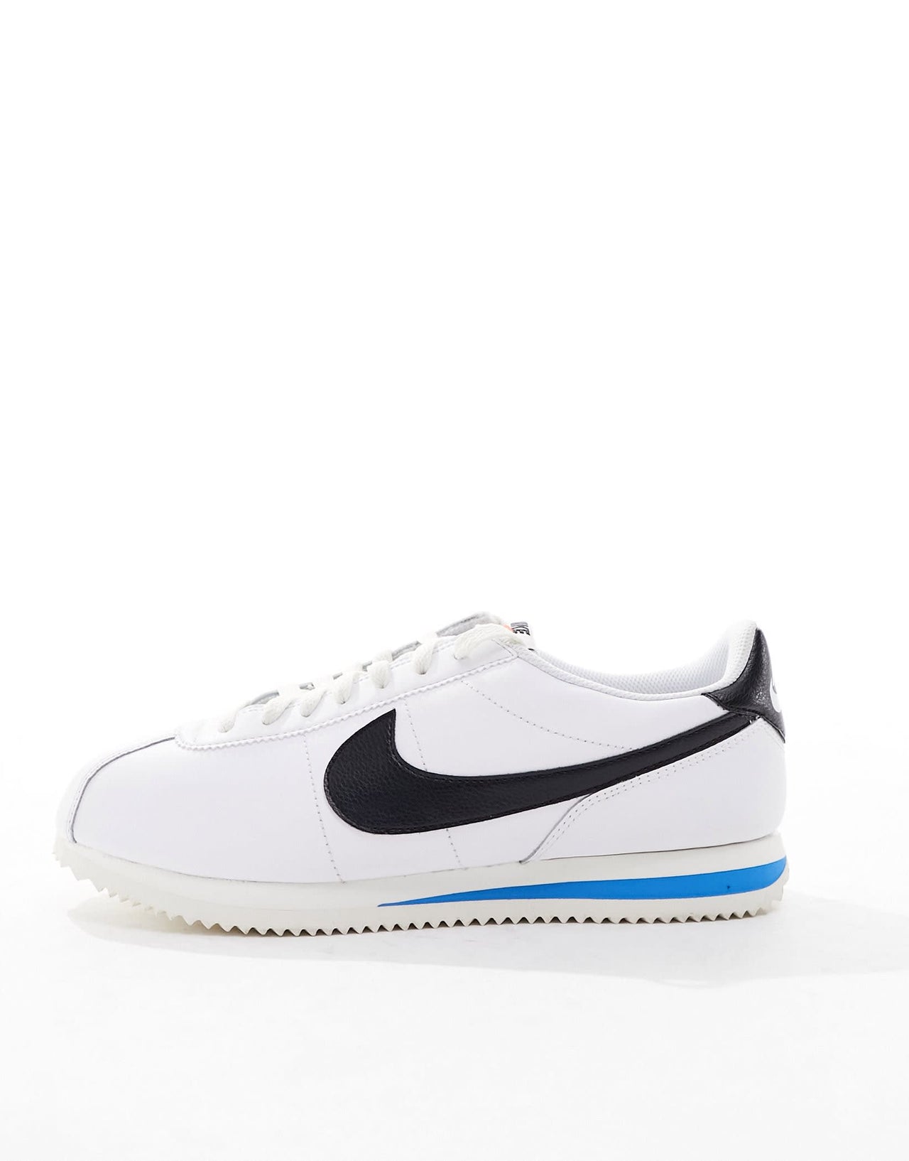 Nike Cortez leather trainers in white and black