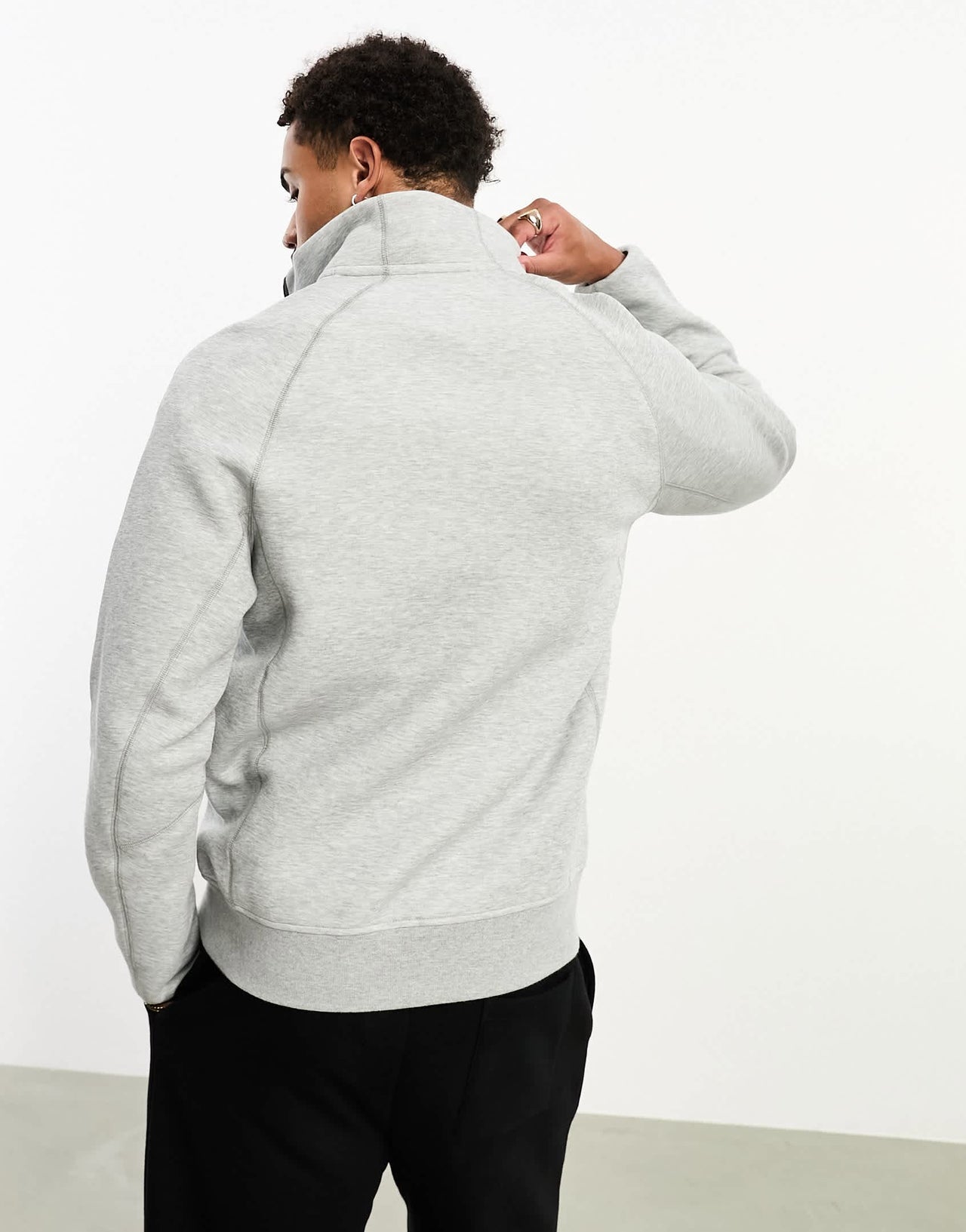 Nike Tech Fleece half zip sweatshirt in grey