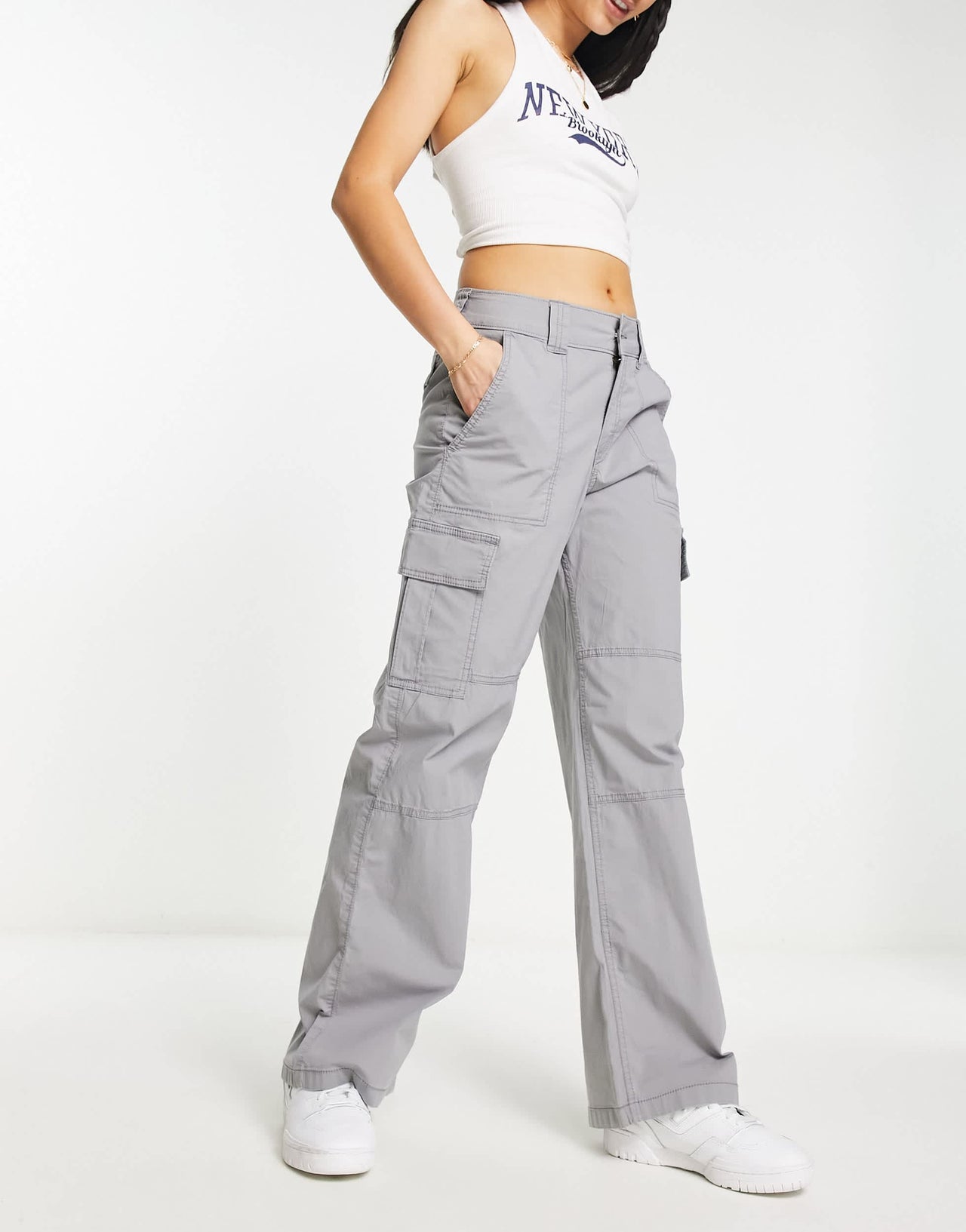 Hollister cargo trouser in grey