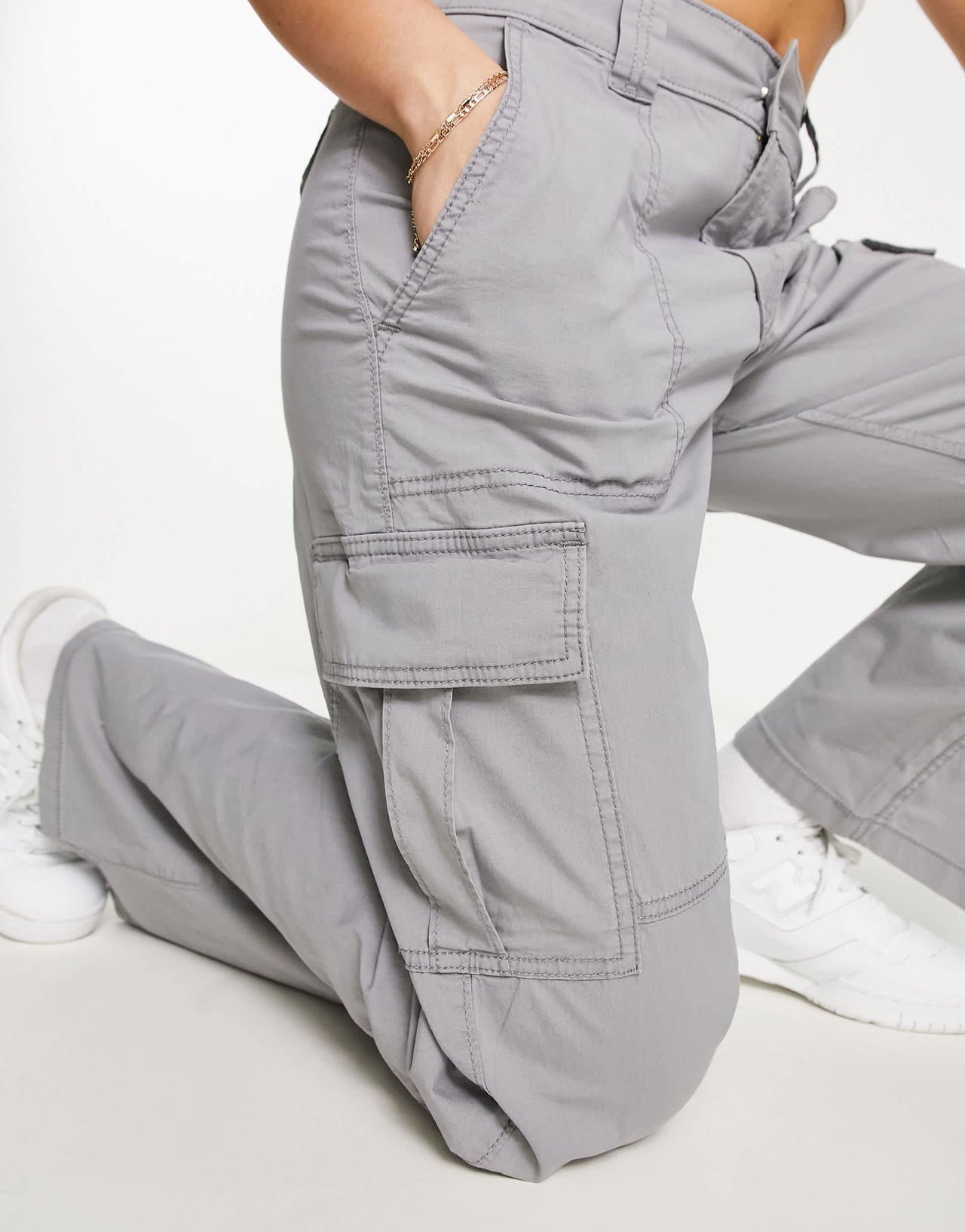 Hollister cargo trouser in grey