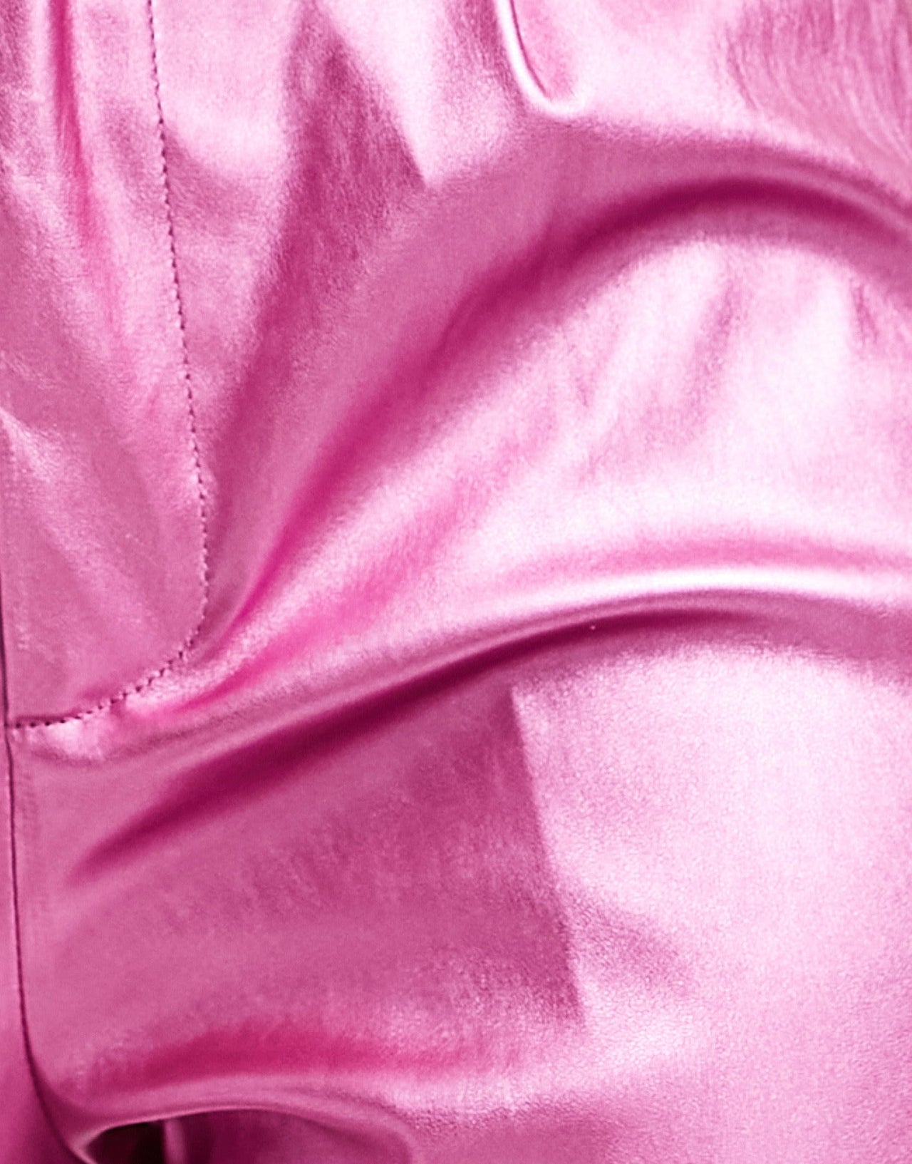 Heartbreak metallic PU straight leg trousers in pink