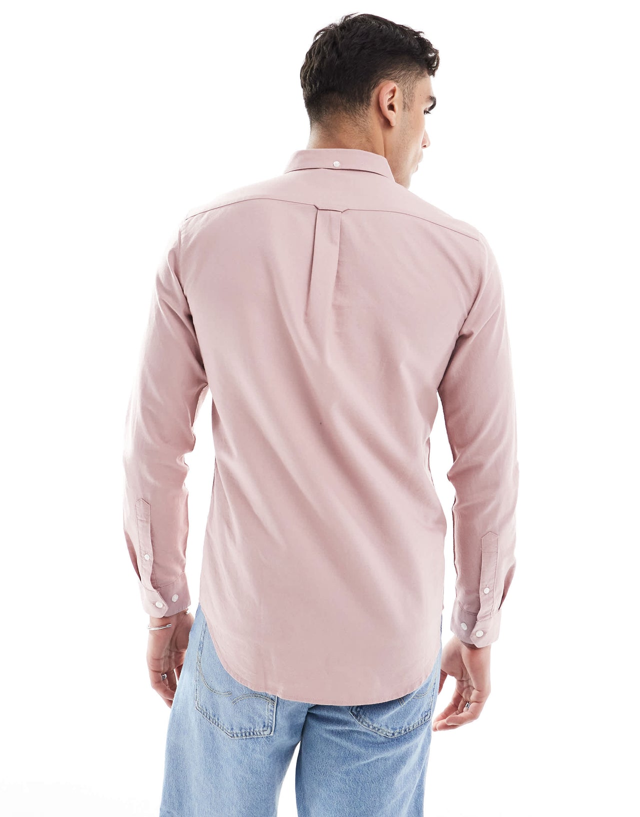 Farah Brewer slim fit short sleeve shirt in dark pink