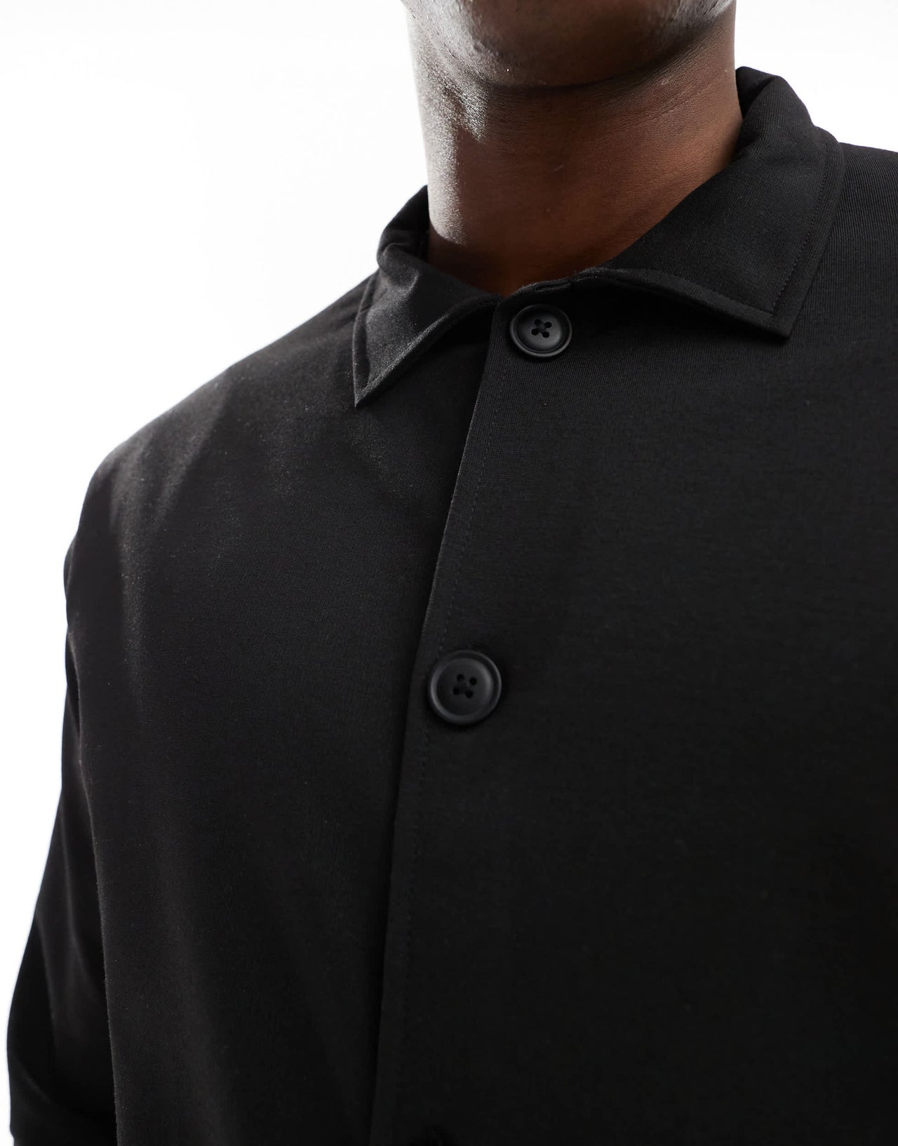 Jack & Jones Premium slim jersey jacket in black