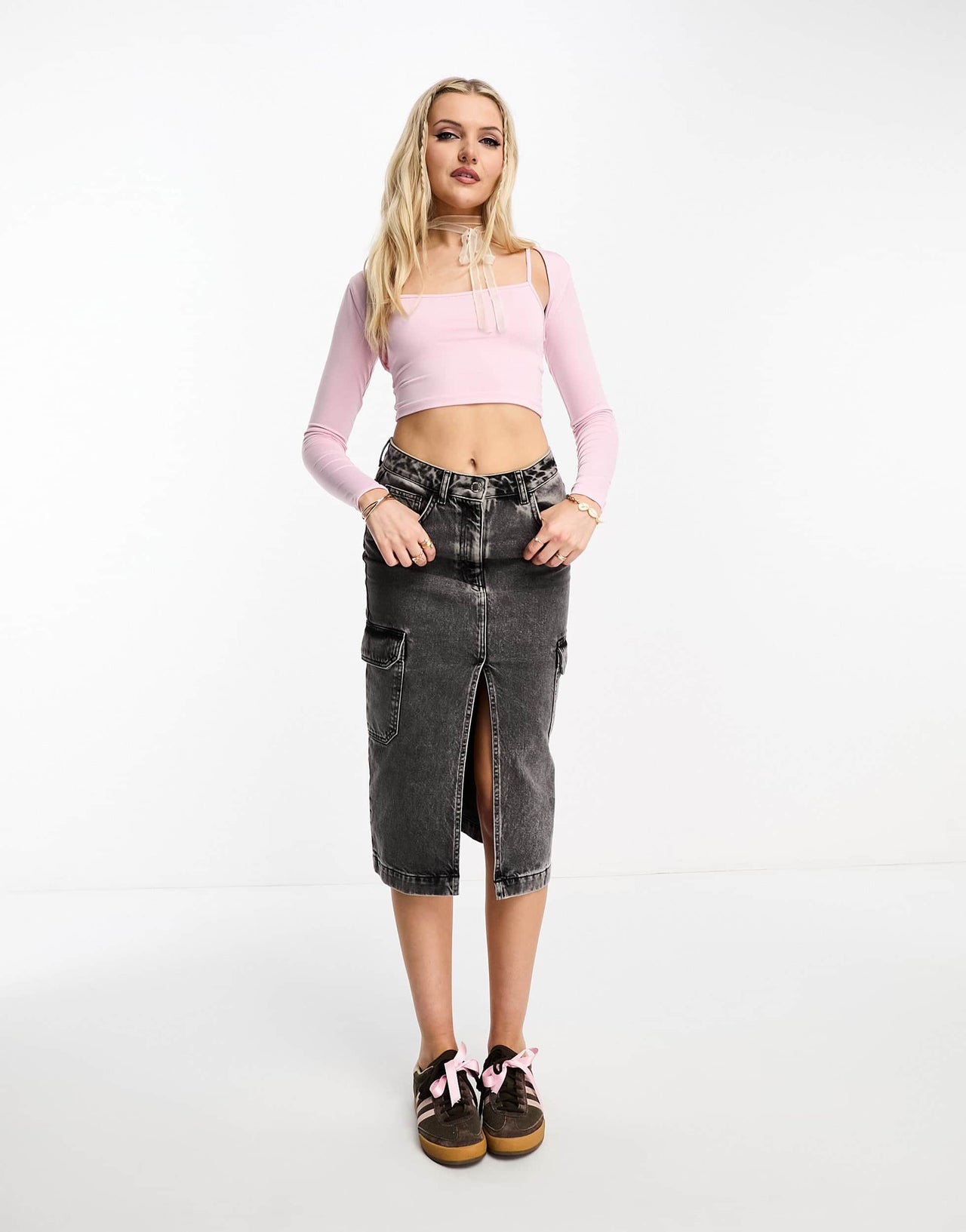 Stradivarius 2 in 1 shrug in pink