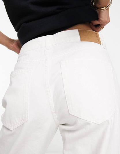 Pull&Bear straight leg jean in white