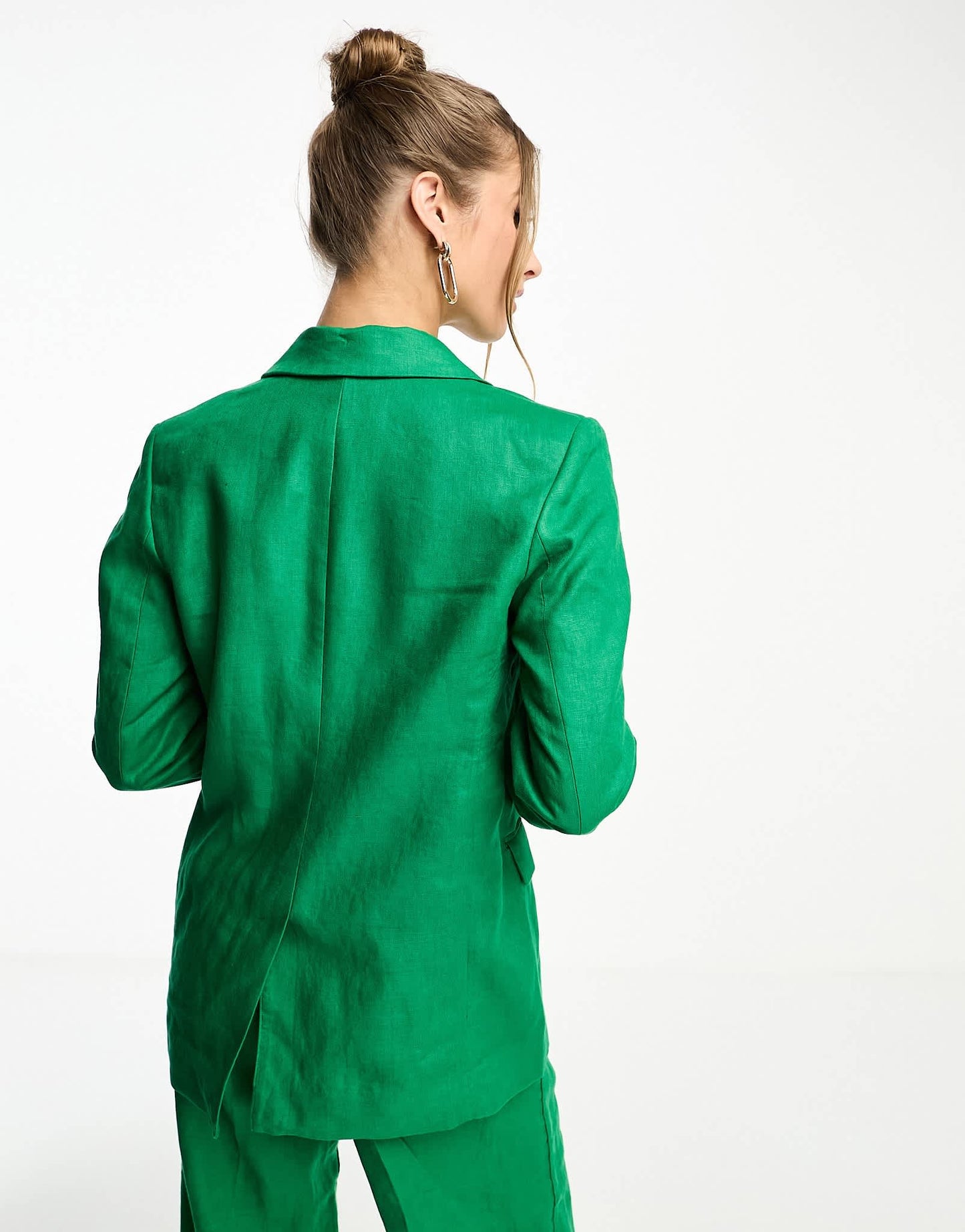 & Other Stories co-ord linen blazer in green