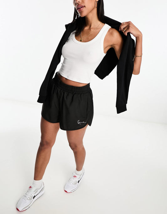 Karl Kani logo track shorts in black