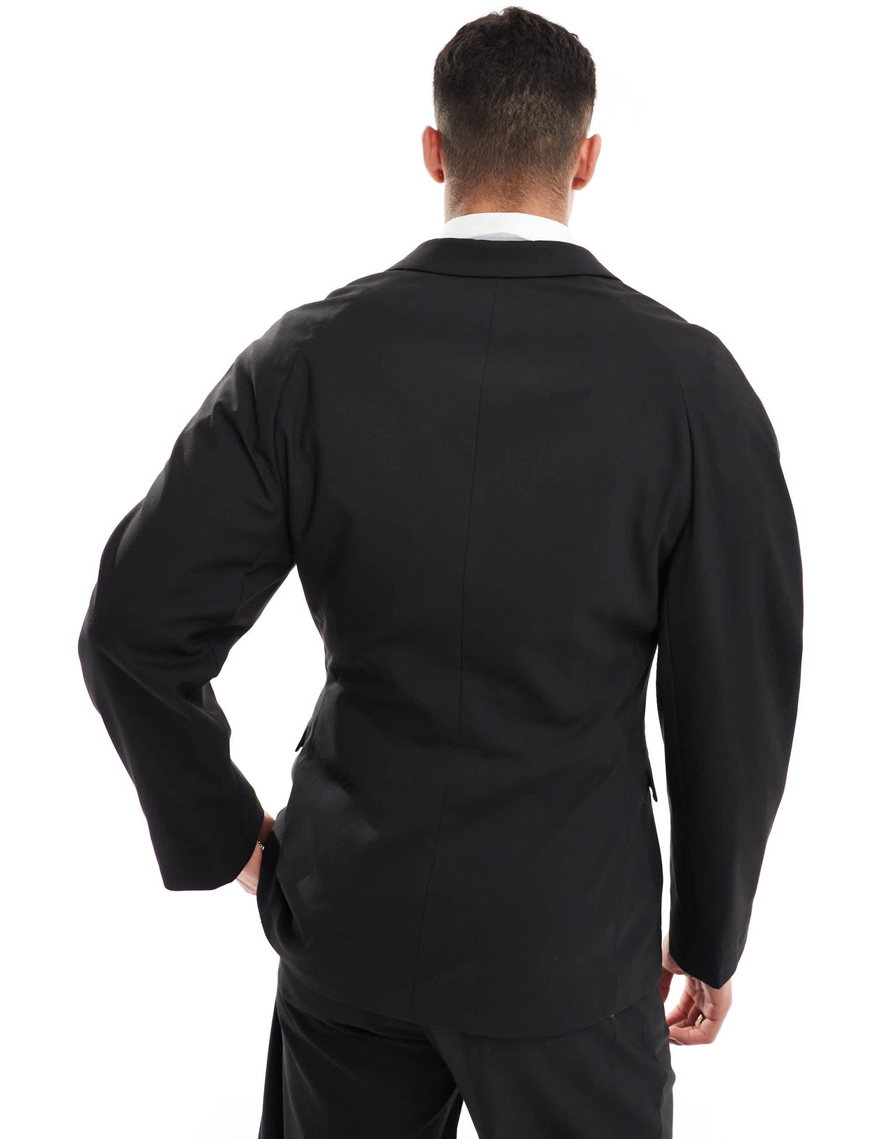 ASOS DESIGN oversized blazer with cinch detail in black