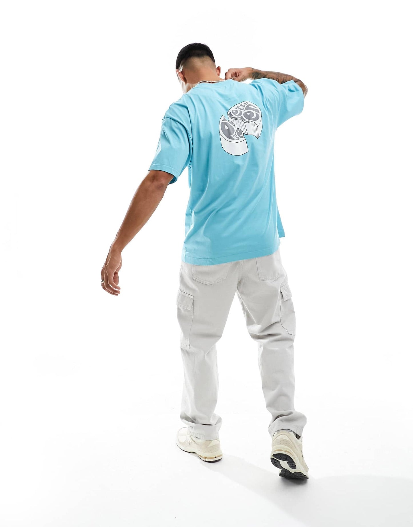 Pretty Green ECCY back print relaxed fit t-shirt in teal
