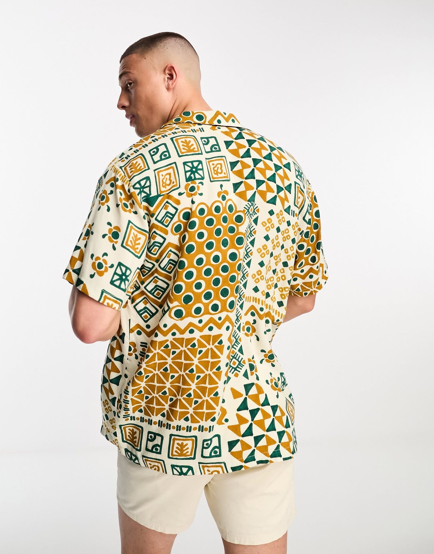 Pull&Bear mix print shirt in multi