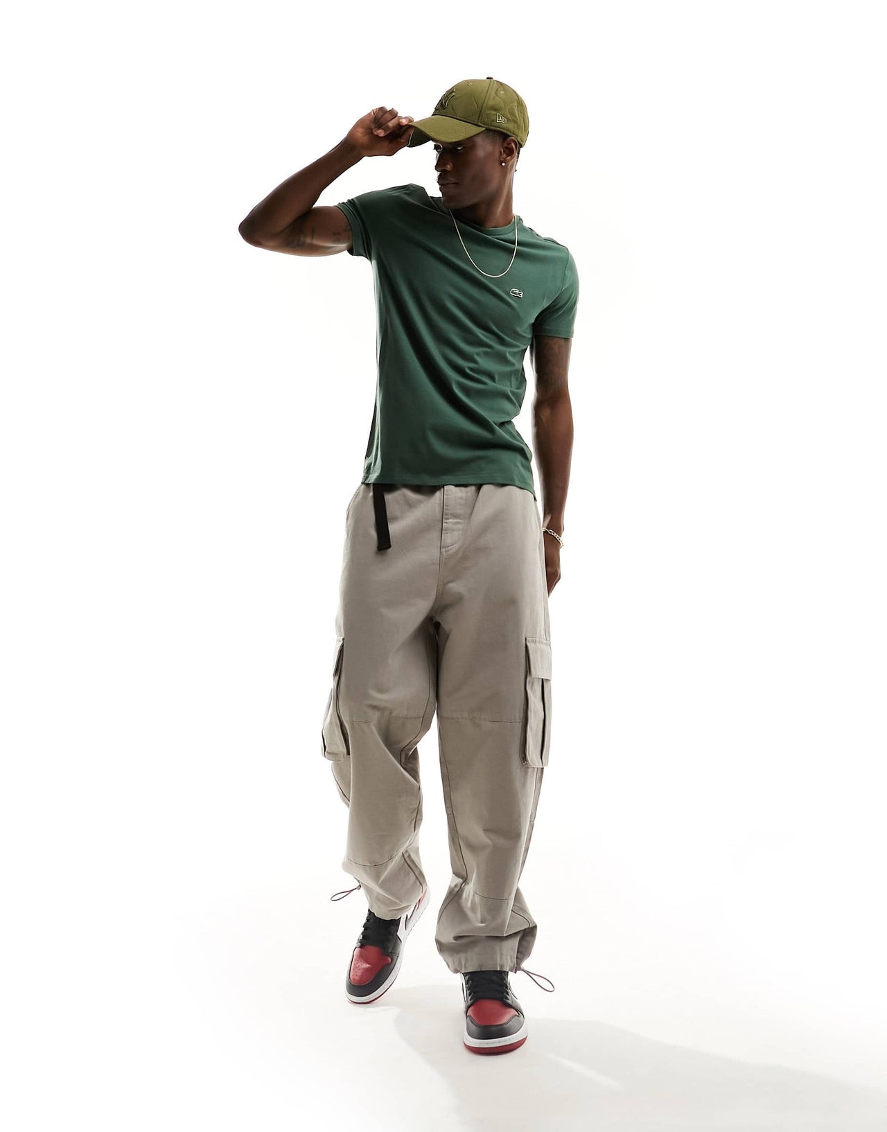 Lacoste logo t-shirt in dark green