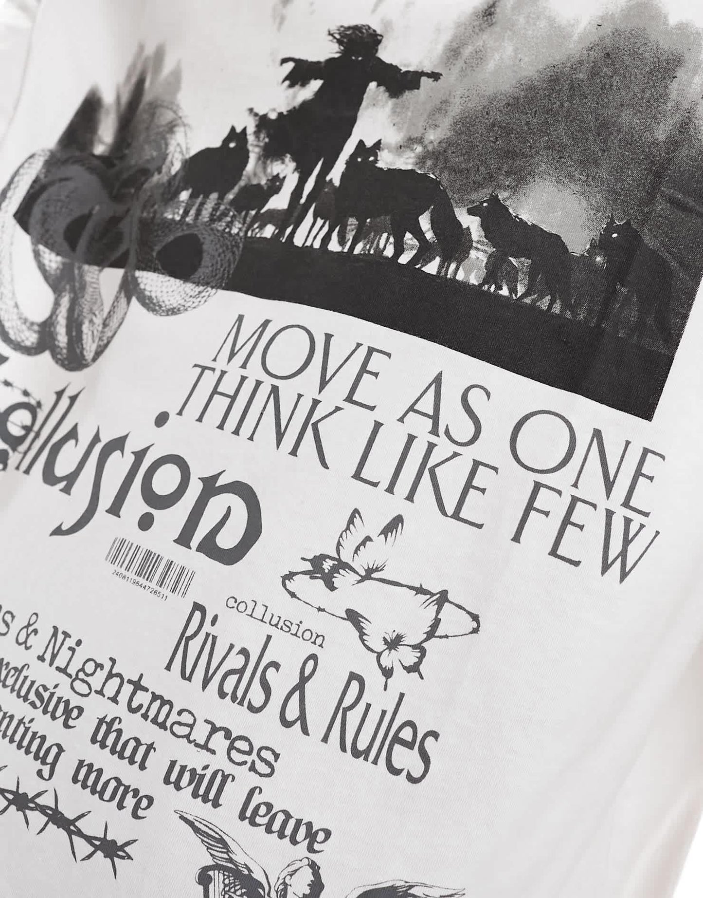 COLLUSION Printed graphic t-shirt in white