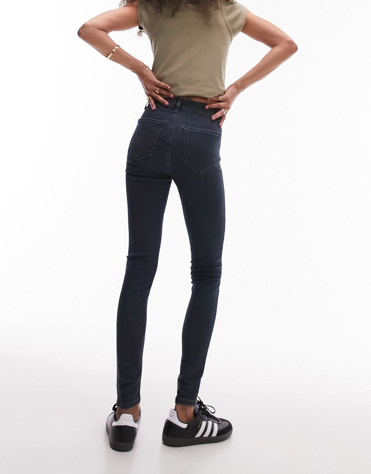 Topshop high rise Joni jeans in blue black