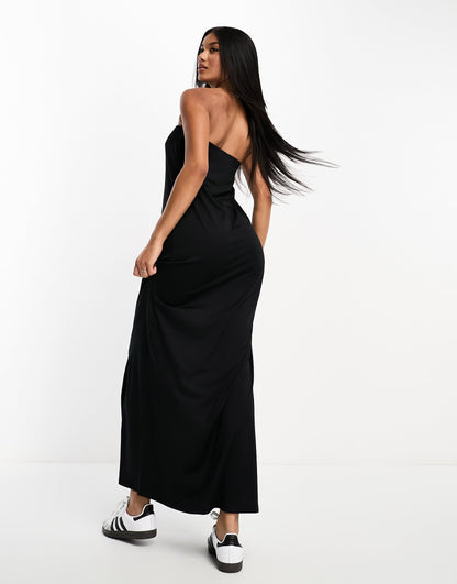 ASOS DESIGN bandeau maxi dress in black