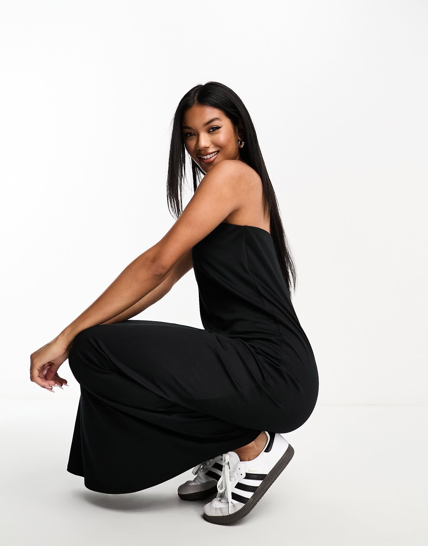ASOS DESIGN bandeau maxi dress in black