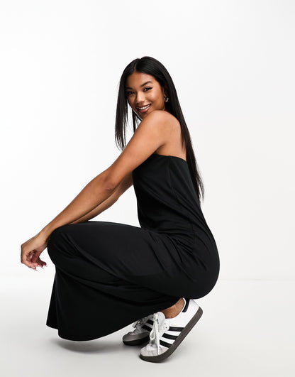 ASOS DESIGN bandeau maxi dress in black
