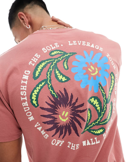Vans t-shirt with back graphic in pink