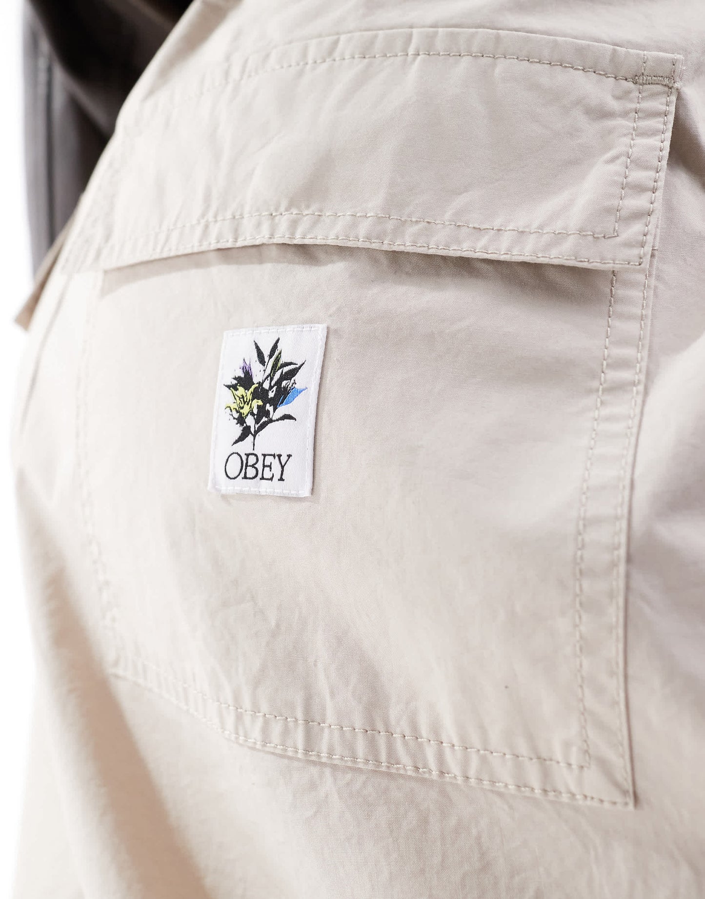 Obey mina parachute trousers in beige