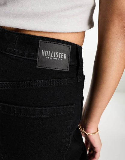 Hollister high rise mom fit jean in saturated black