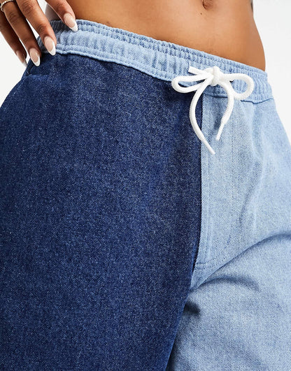 Santa Cruz opus dot balloon denim trousers in denim two tone