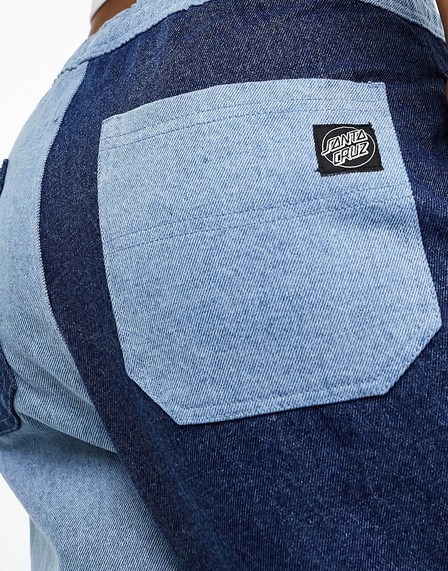Santa Cruz opus dot balloon denim trousers in denim two tone