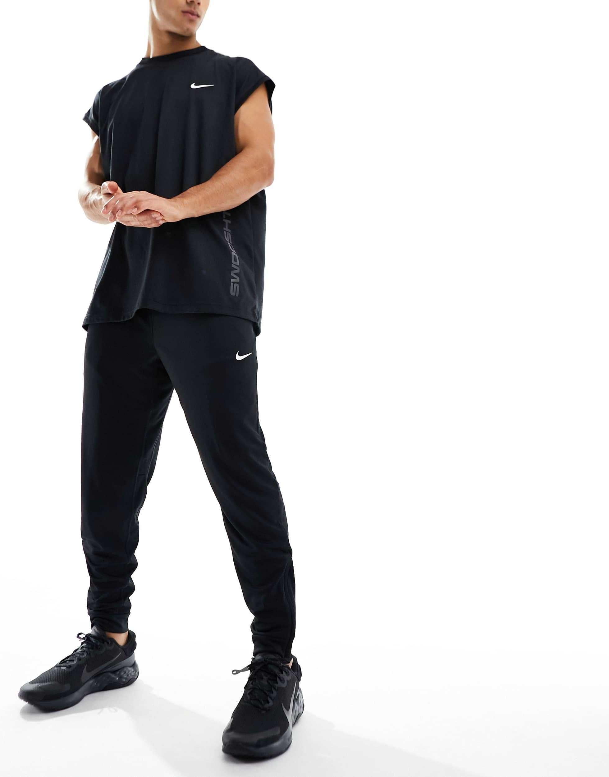 Nike Training DRI-FIT Totality tapered joggers in black