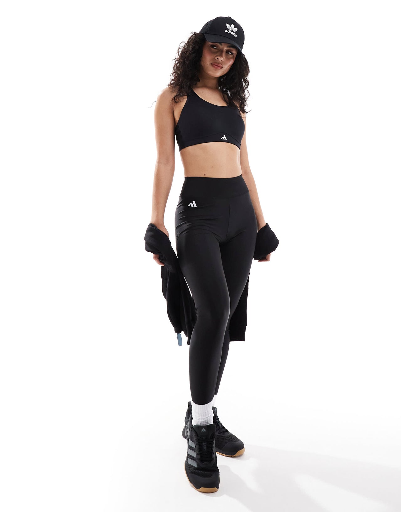 adidas Training TLDR high support bra in black