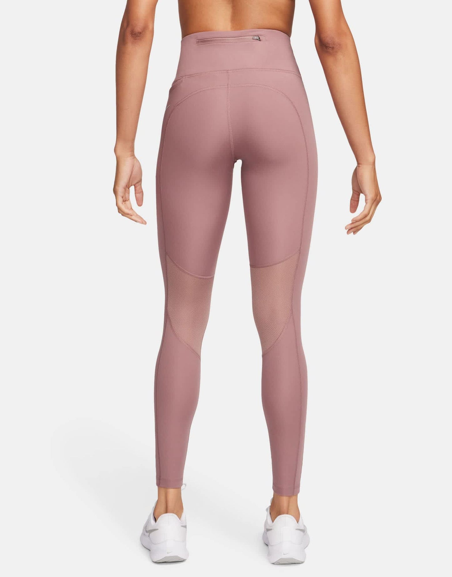 Nike Running Fast Dri-Fit mid rise leggings in smokey mauve