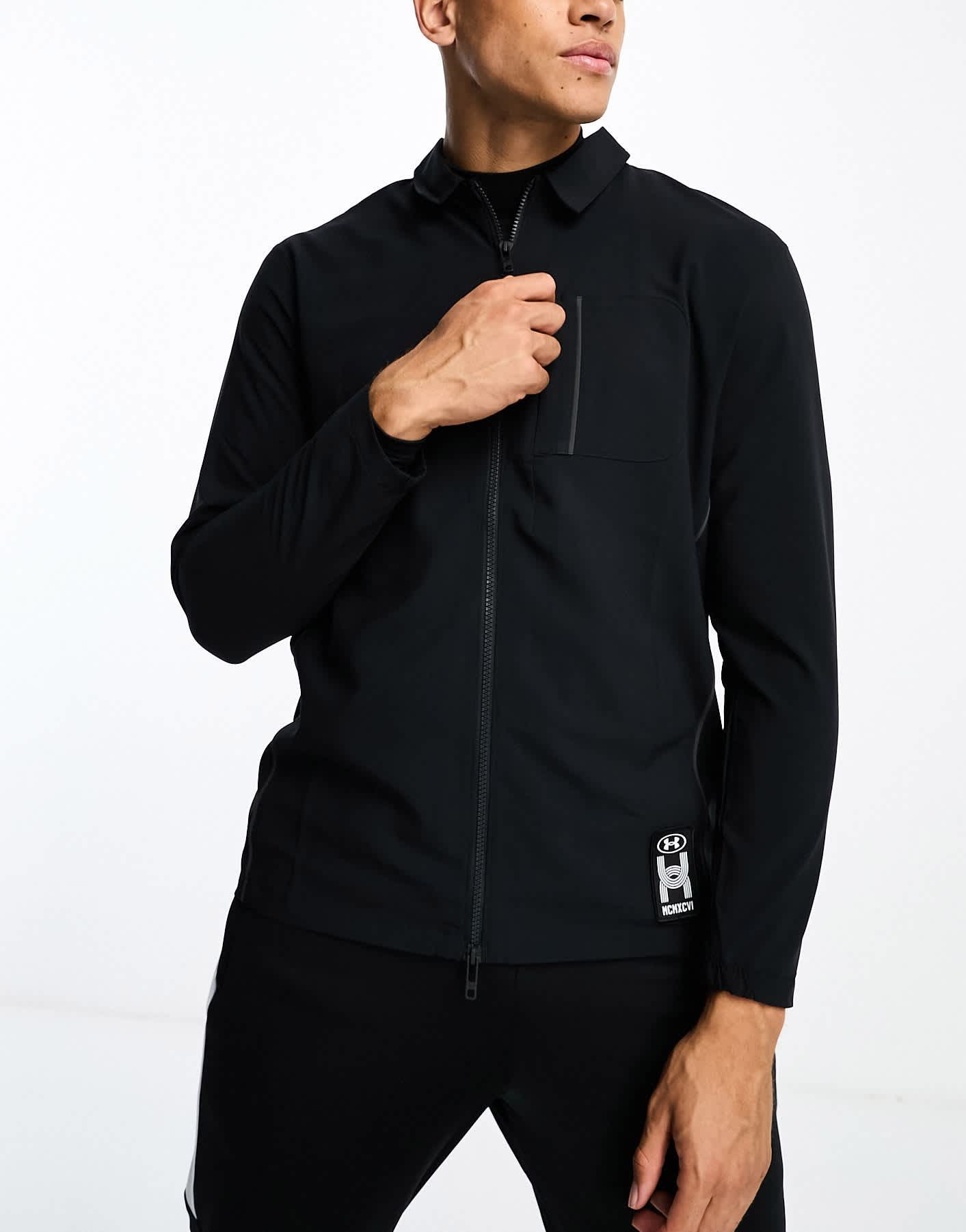 Under Armour Run Everywhere back print jacket in black