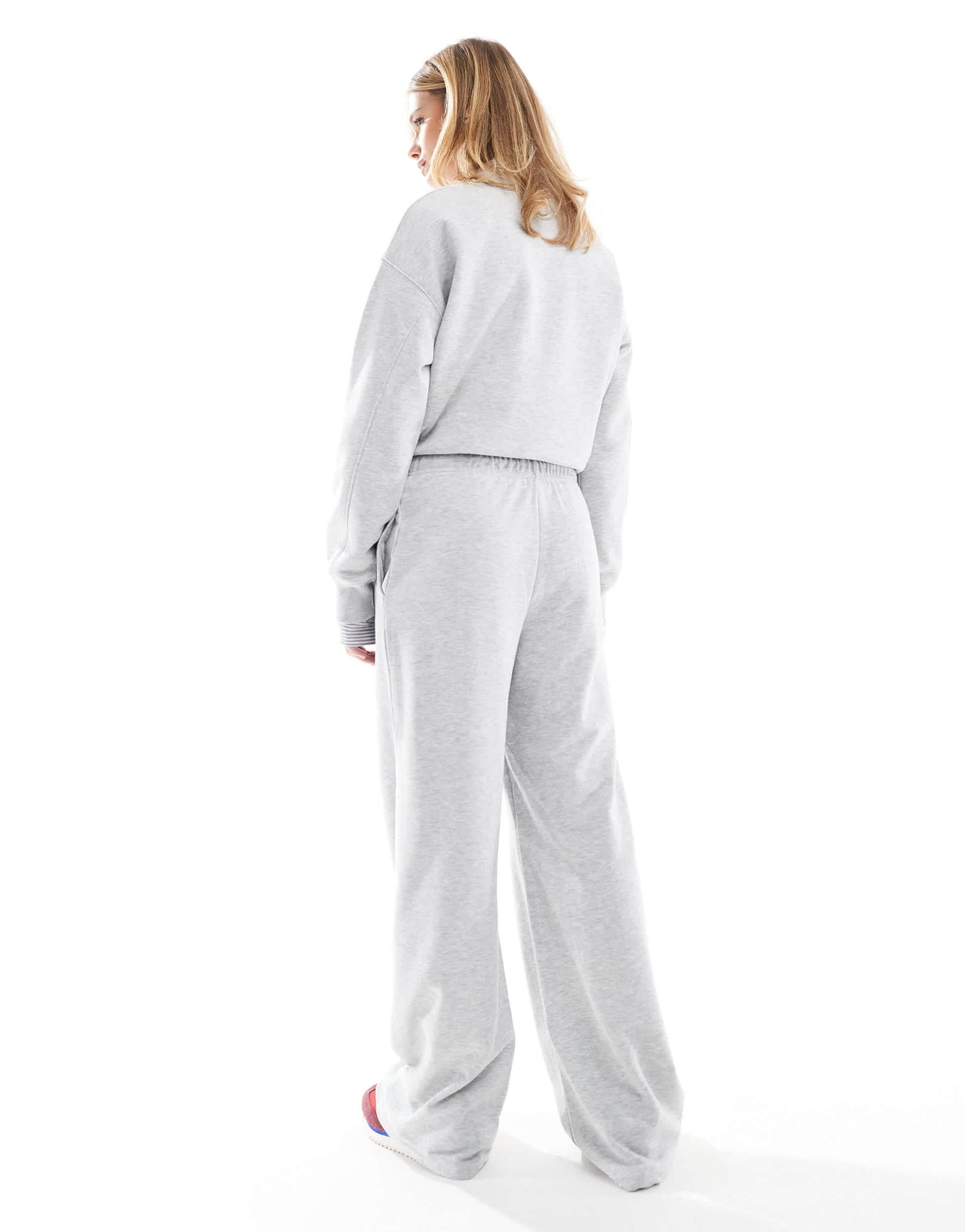 Stradivarius wide leg jogger in grey