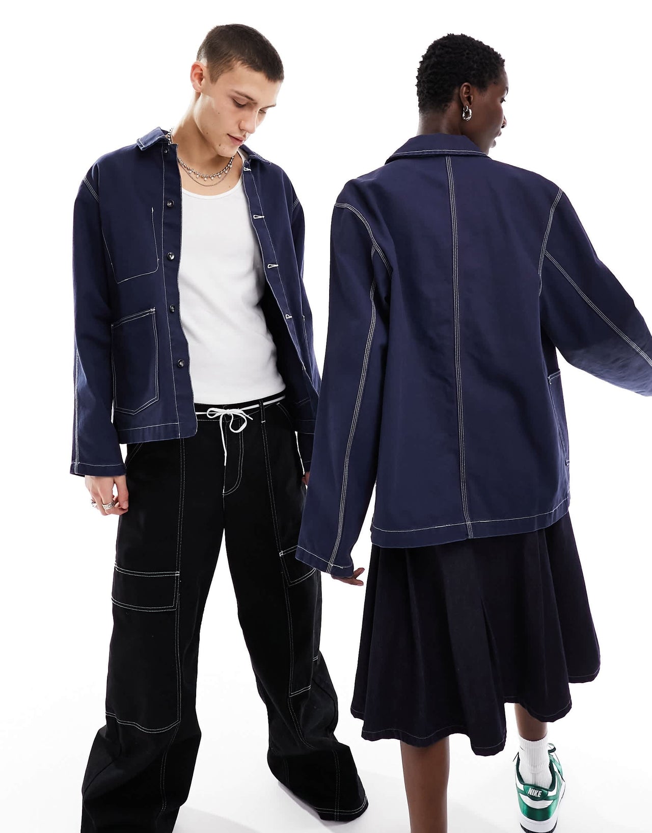 Nike Life Unisex chore jacket in navy