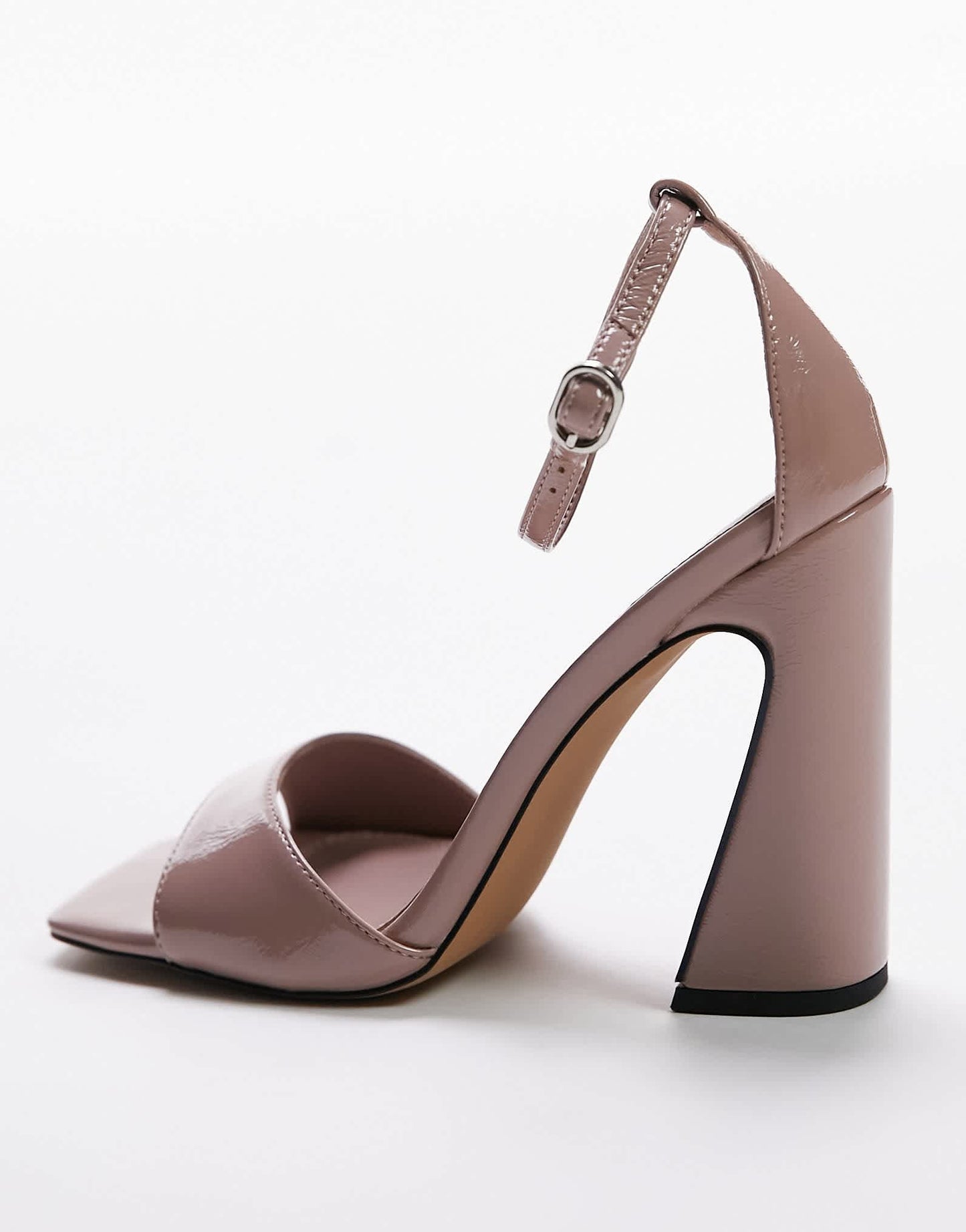 Topshop Fliss two part heeled sandal in blush