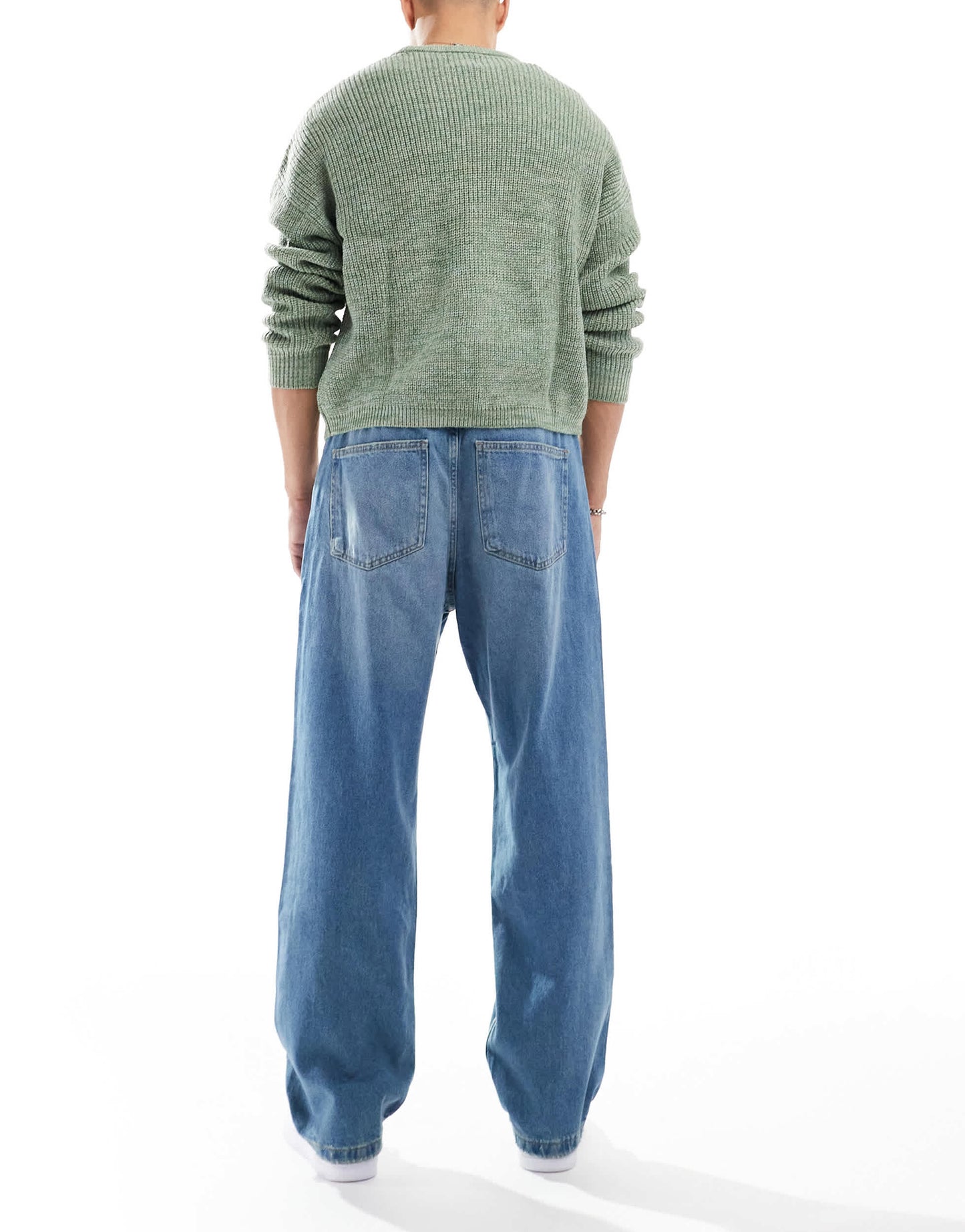 Bershka baggy jeans in blue