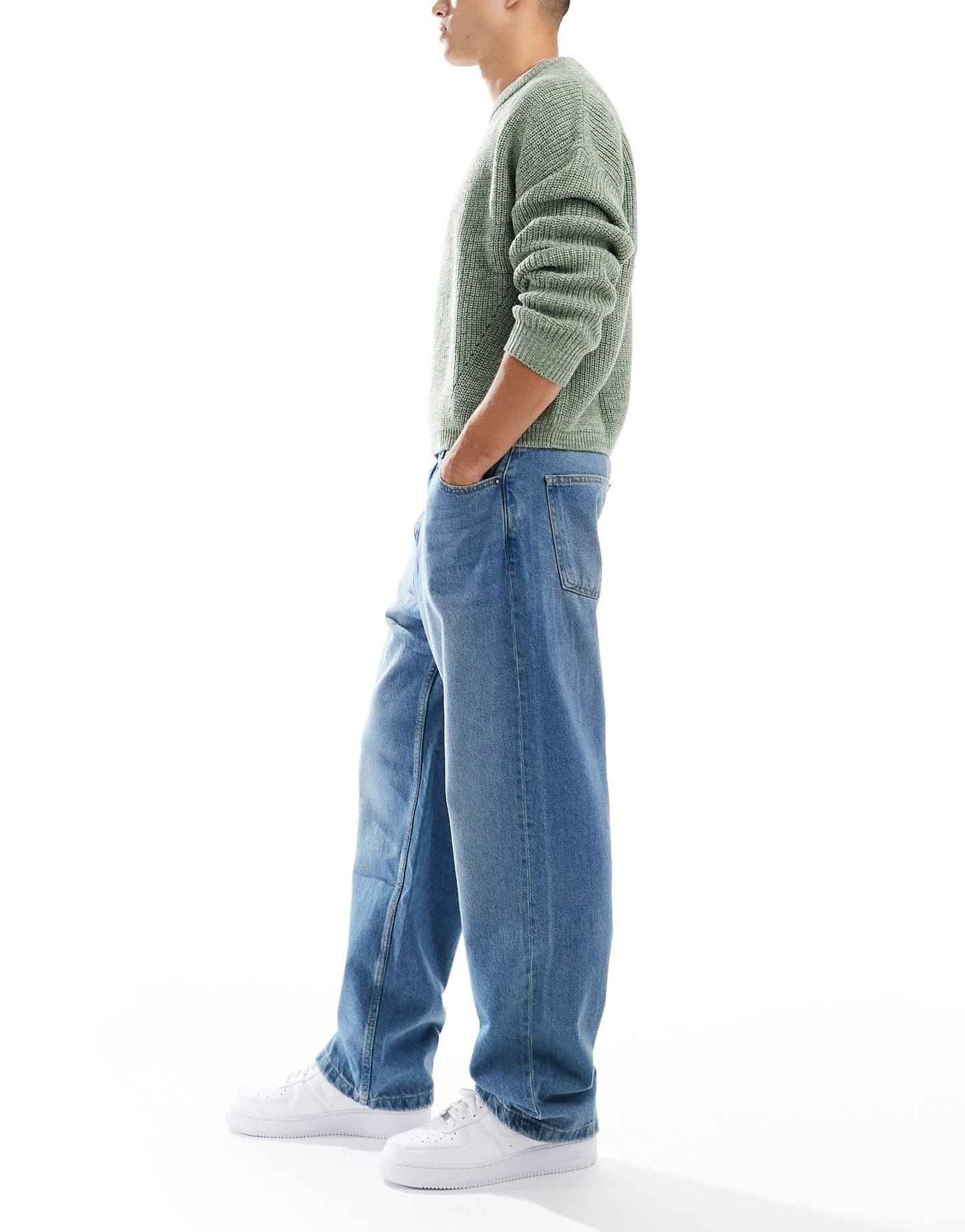 Bershka baggy jeans in blue
