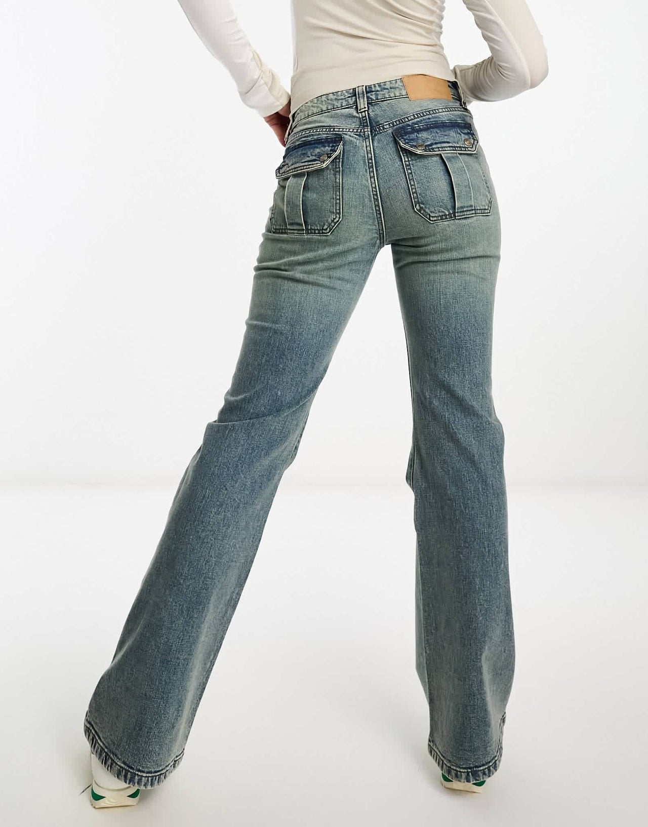 Cotton On stretch bootleg jean in blue
