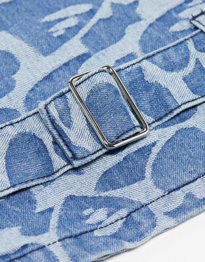 Aape by A Bathing Ape denim leg warmers in blue